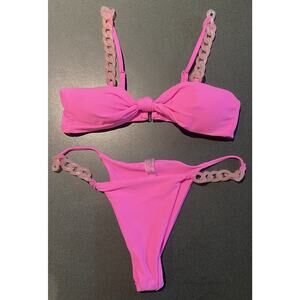 Pink Bikini Set! Plastic Chain Detail. Medium